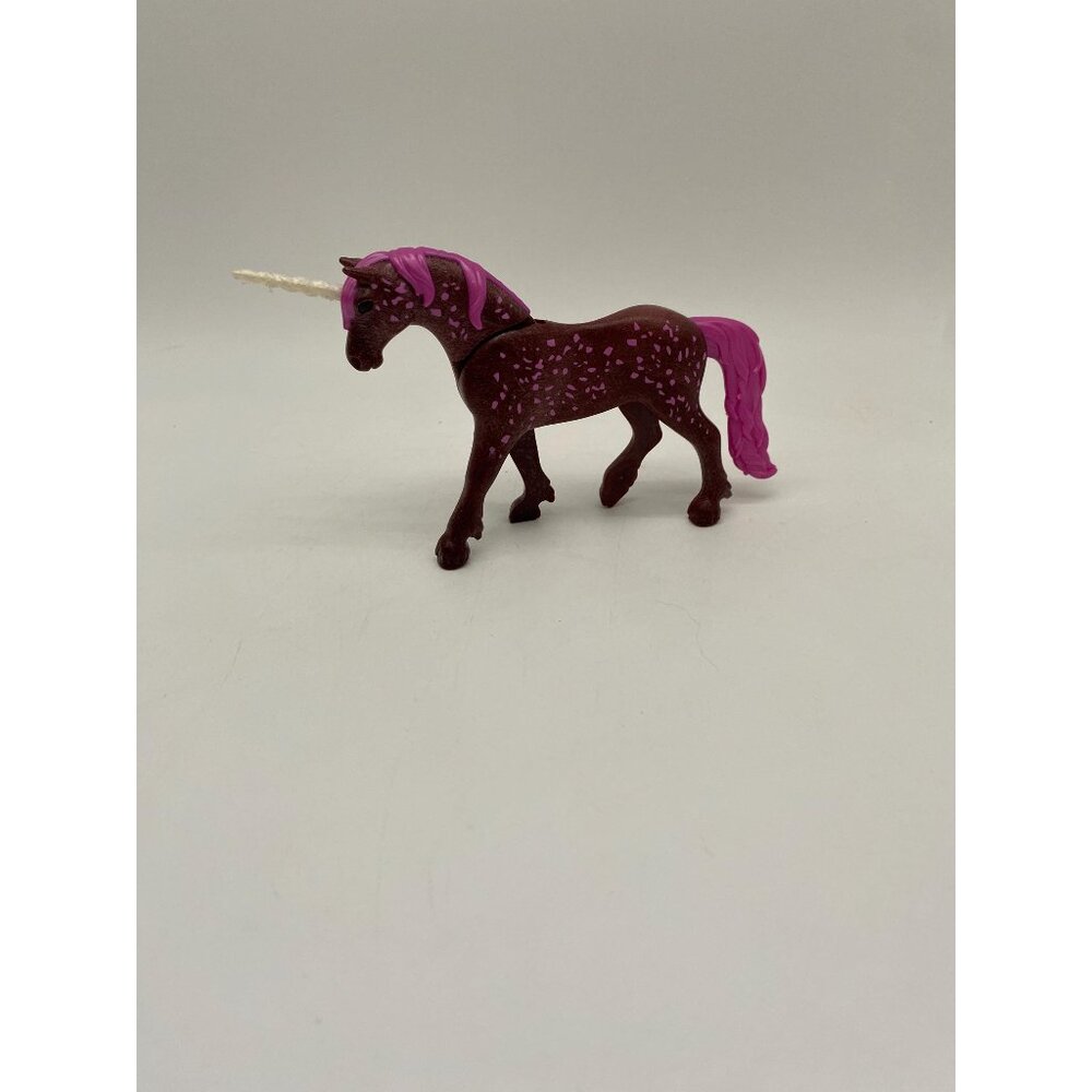 Vintage Playmobil Fairies Pink Speckled Unicorn Horse| Retro Toy Figurine